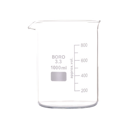 Glass Beaker Low Form Borosilicate Glass 1000ml LabCo