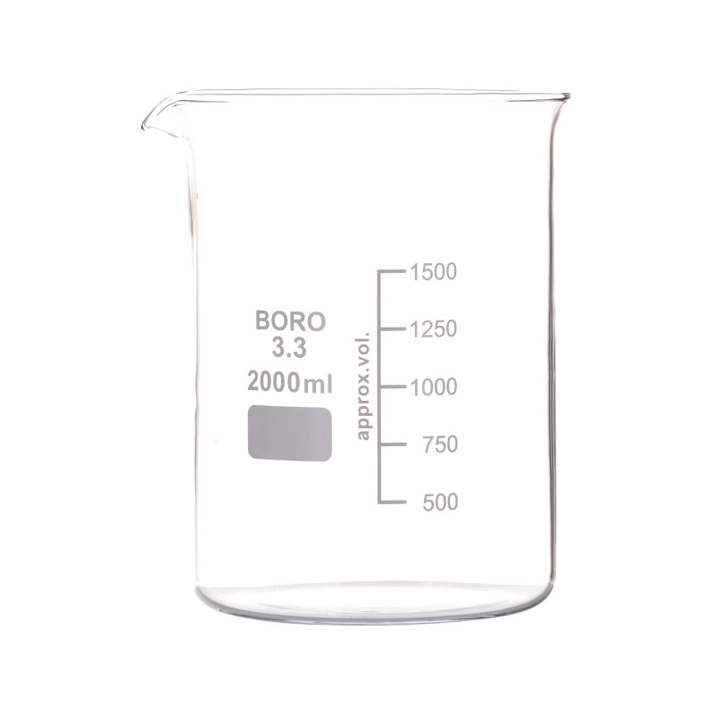 Glass Beaker Low Form Borosilicate Glass 2000ml Labco 5318